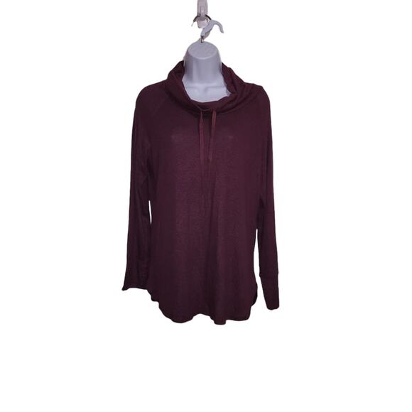 Mix By 41 Hawthorn Sweater Red Wine Cow Neck  Long Sleeves Size Medium - Picture 1 of 6